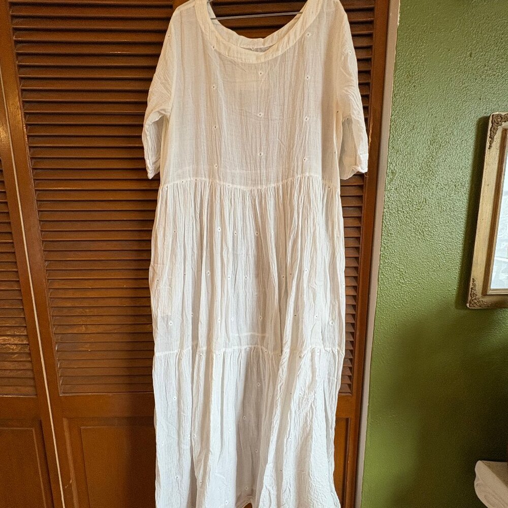 White Sheer Maxi Dress Size M